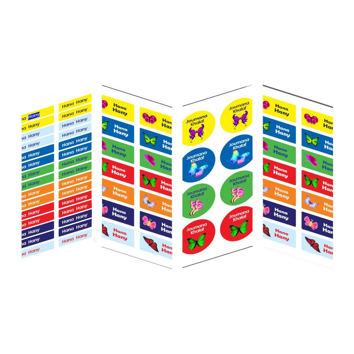 Butterflies Name Tag Stickers
