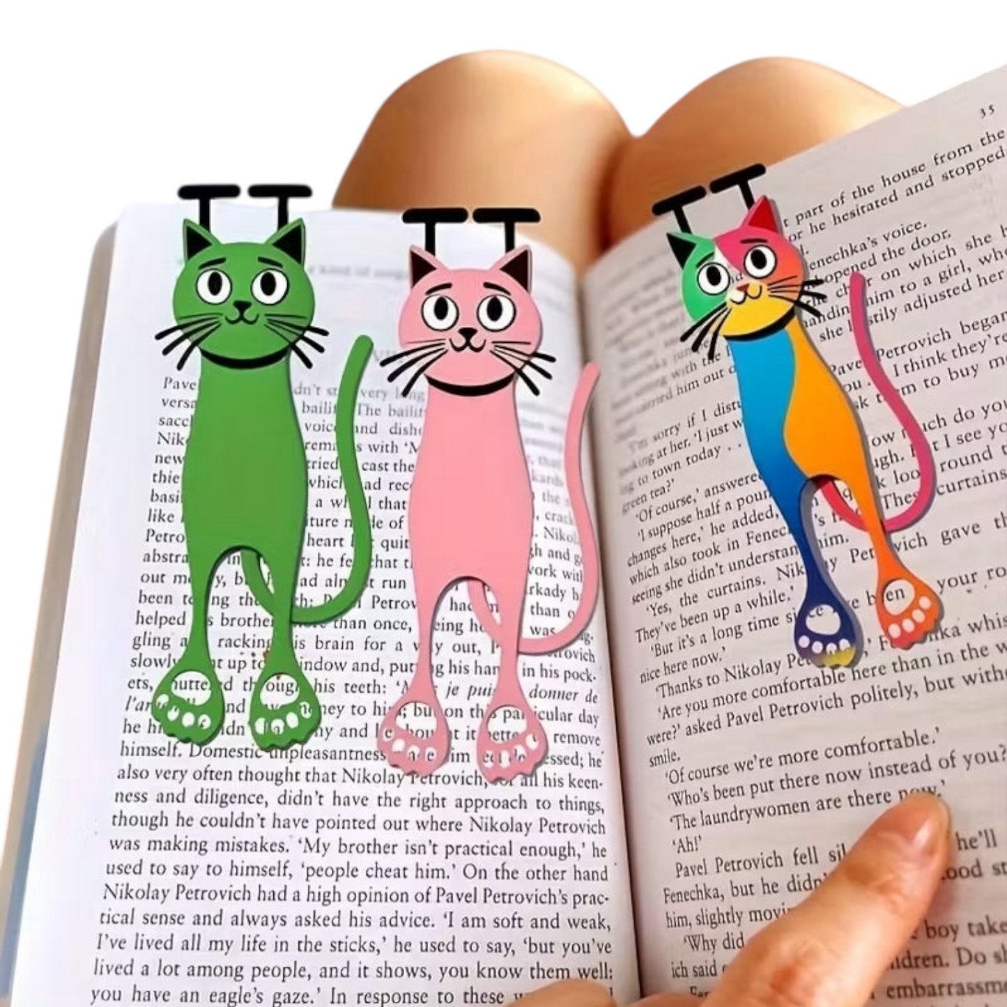 2D Acrylic 1pcs Cat Bookmark - 1 Pc