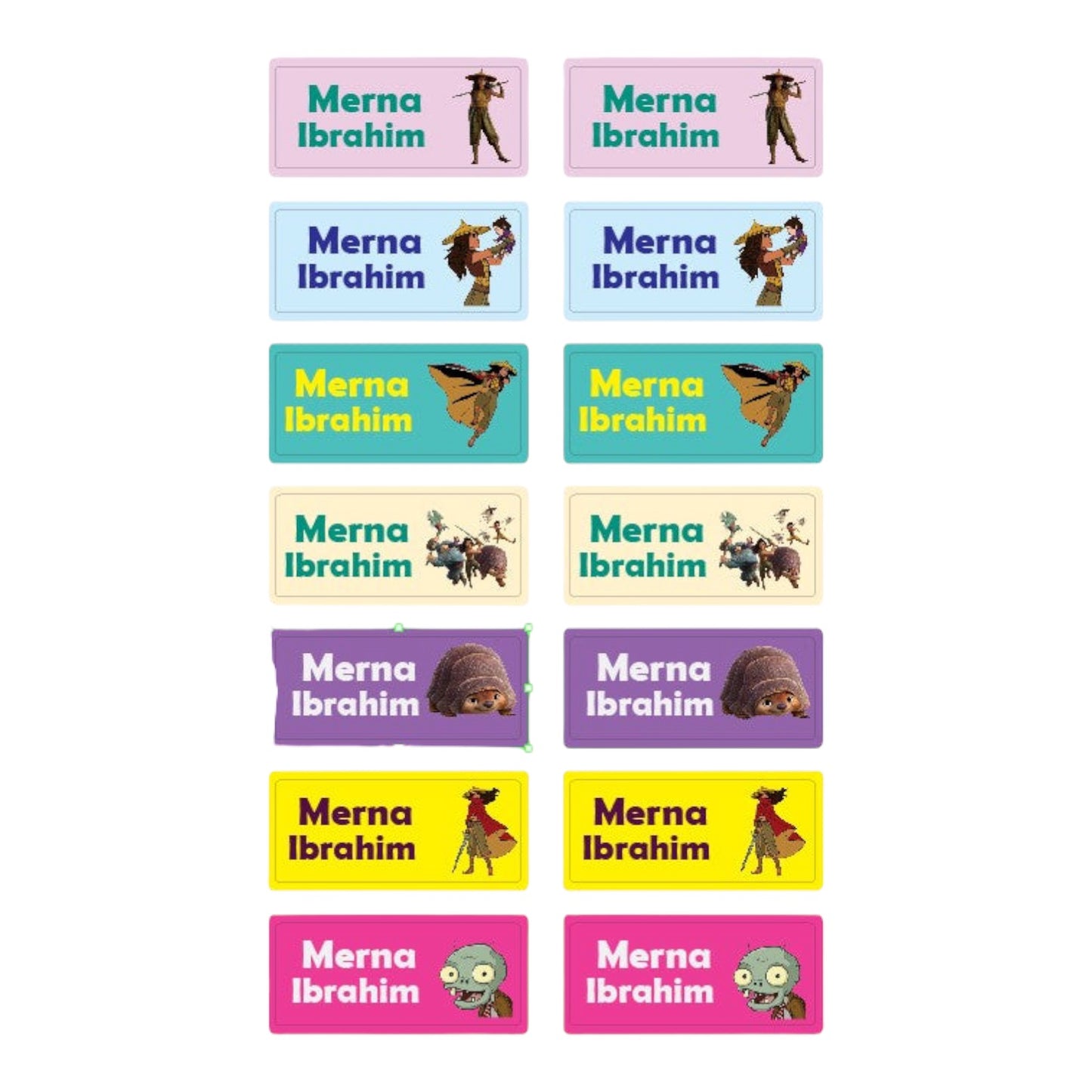 Raya & The Dragon Name Tag