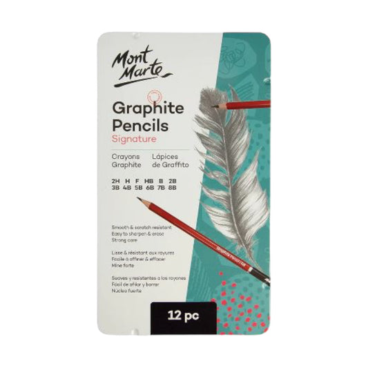 Mont Marte Graphite Pencils 12-Pieces