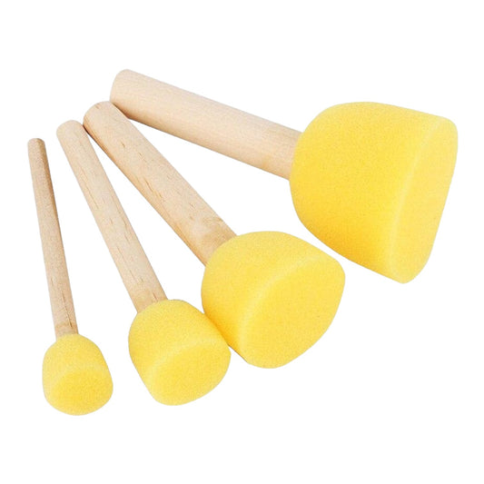 Keepsmiling Sponge Art Tools Stencil Brushes 4 Pcs