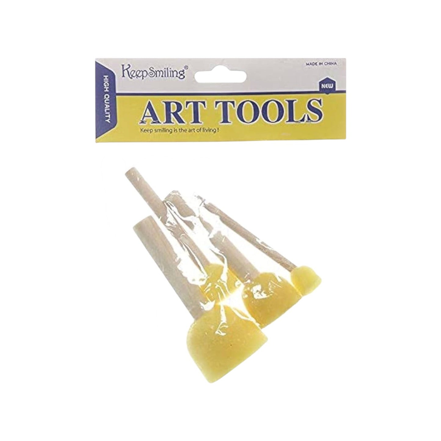 Keep smiling Sponge Art Tools Stencil Brushes 5 Pcs