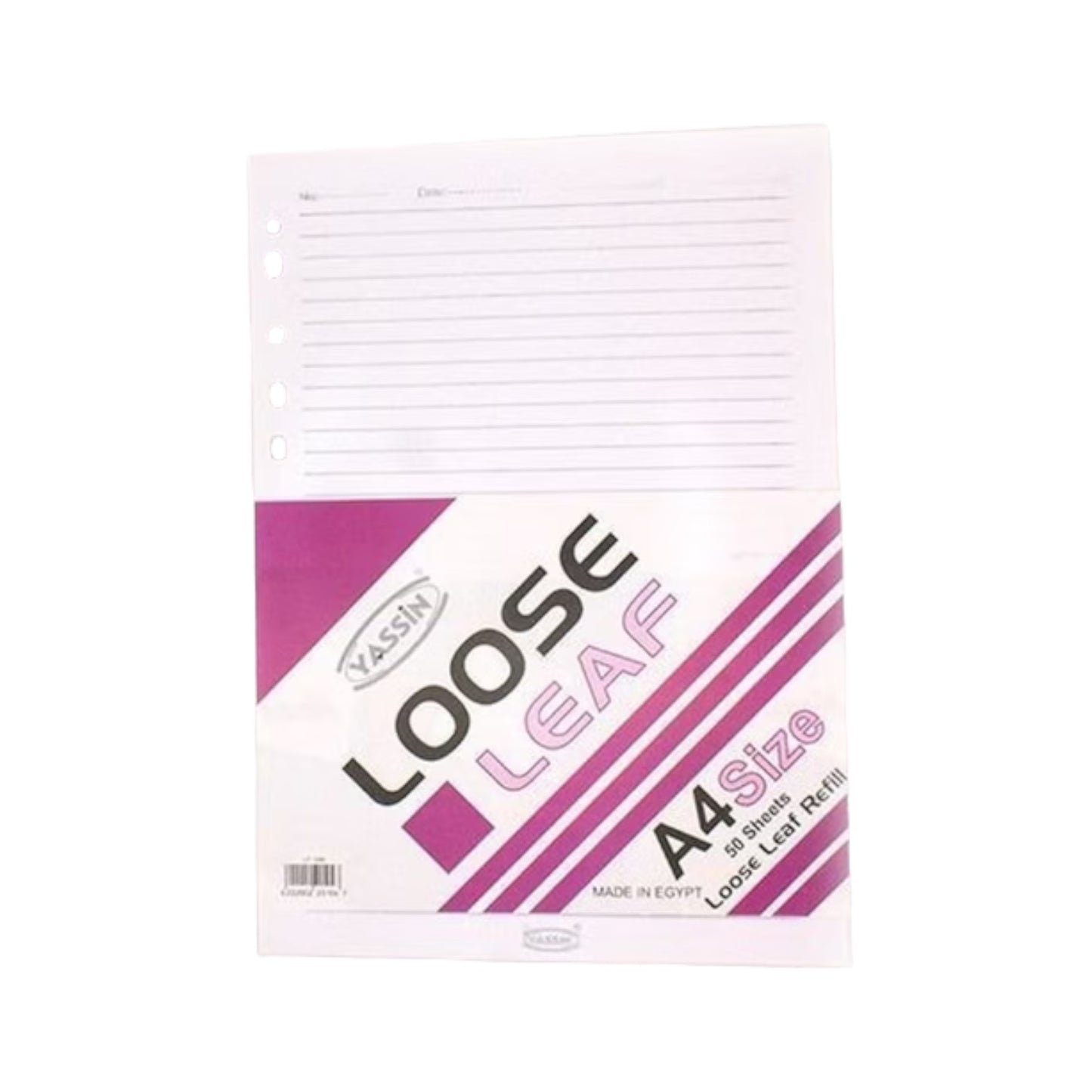 Yassin Lined 50 Pcs A4 Sheets - White