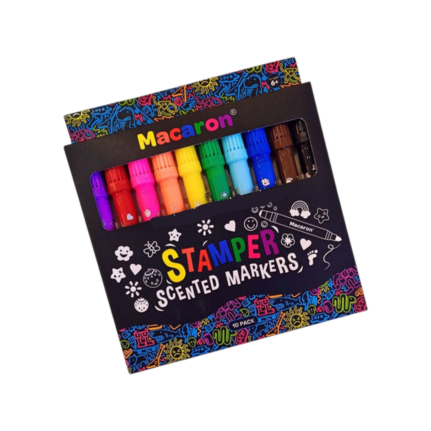 Macaron Scented Stamper And Markers X 10 Col + Sello