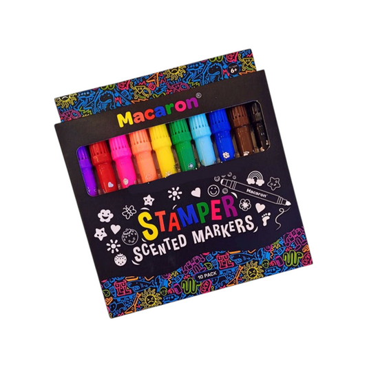 Macaron Scented Stamper And Markers X 10 Col + Sello