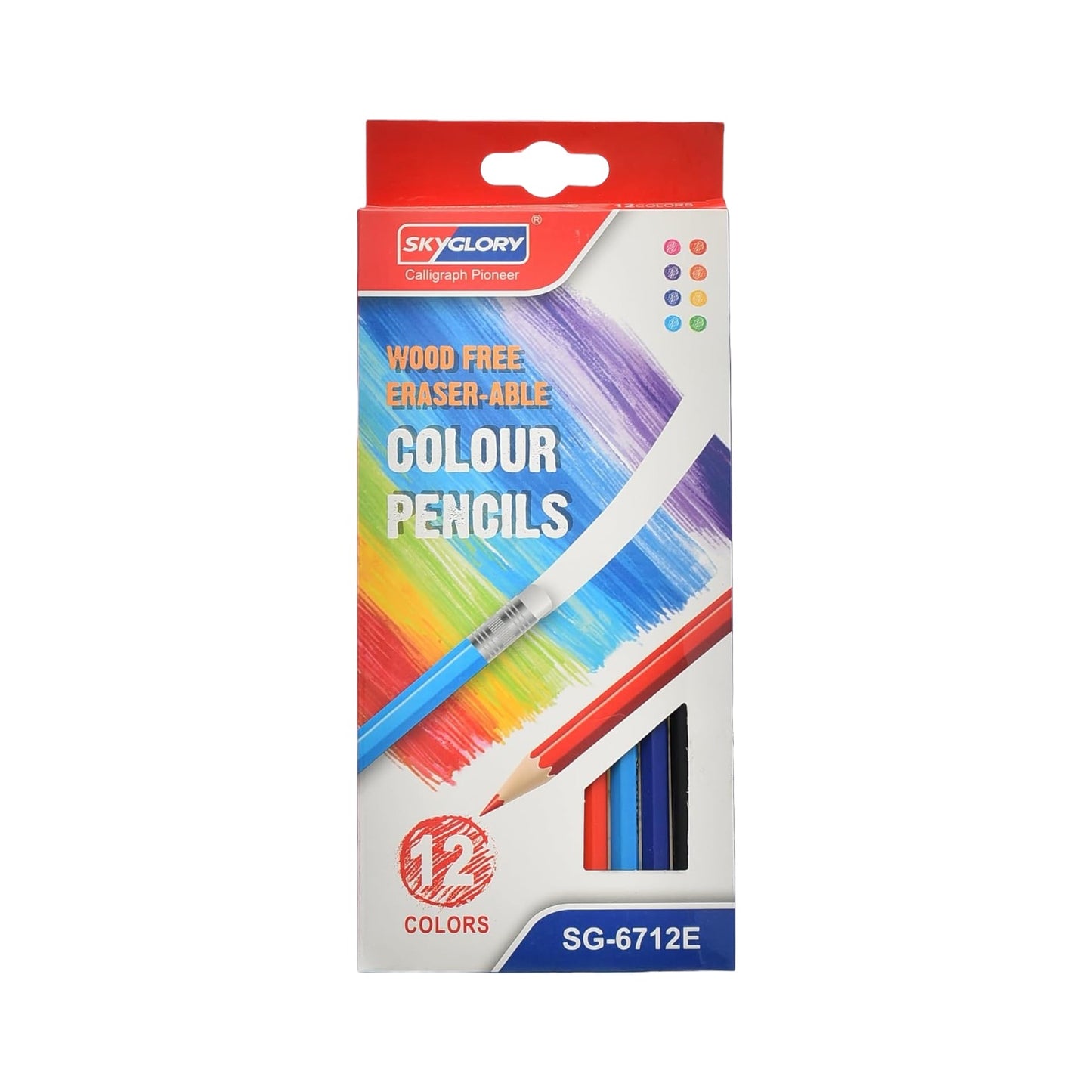 Sky Glory High Quality Hexagon Colored Pencil Pack of 12