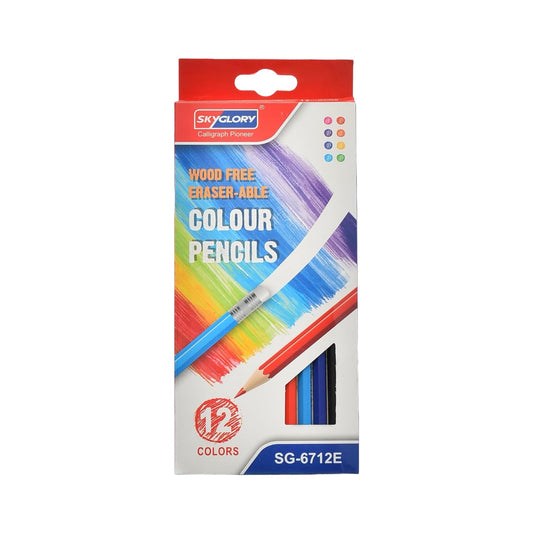 Sky Glory High Quality Hexagon Colored Pencil Pack of 12