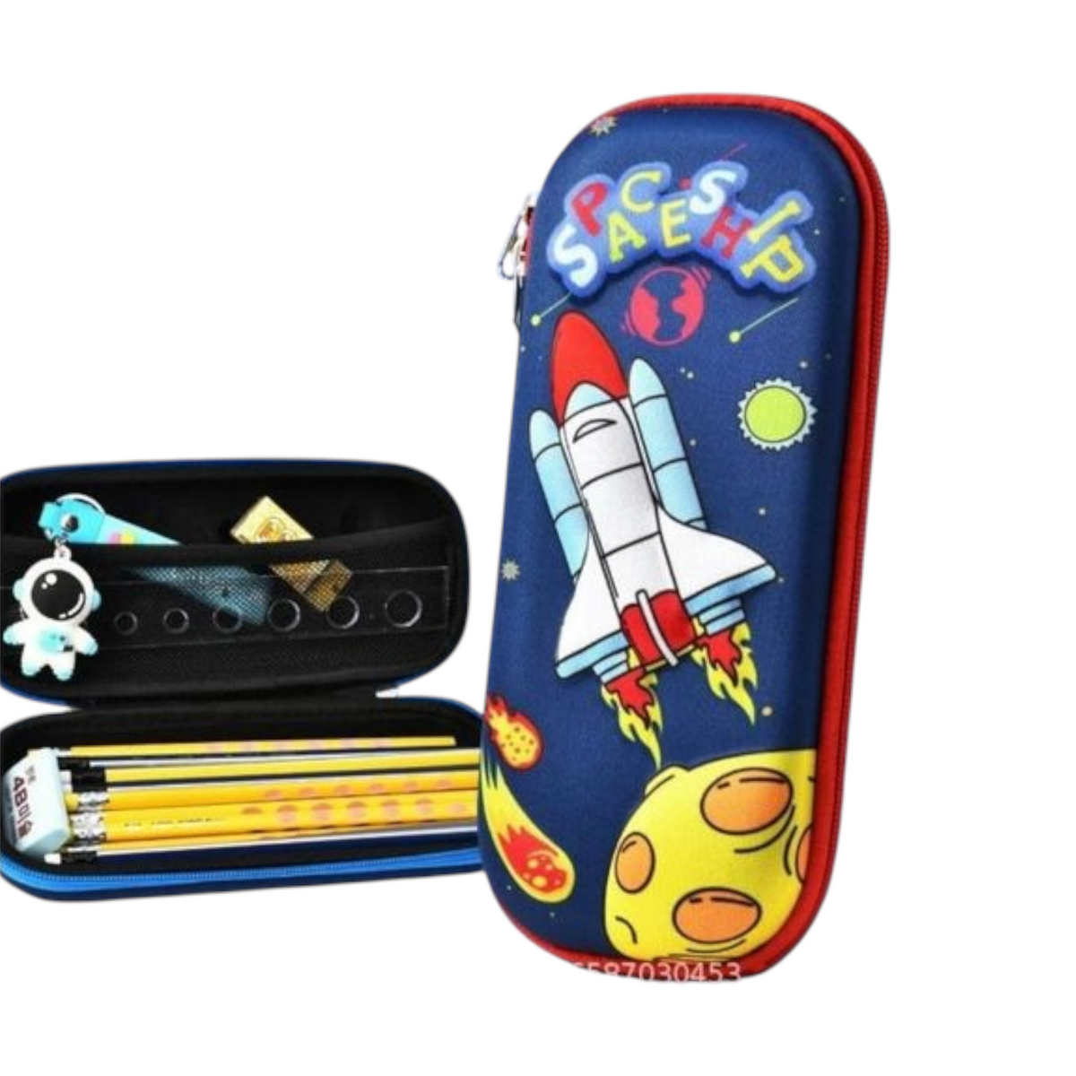 Rocket Ship Pencil Case With 3D