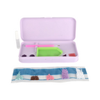 Pencil Case With Beads And Glue That Stick To The Pencil Case