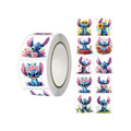 500pcs Disney Stitch Stickers, Stitch and Flower Theme, 10 Different Pattern Designs