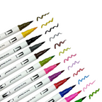 Dual Tip Brush Pen 12 Colour Set (12Dtbp)