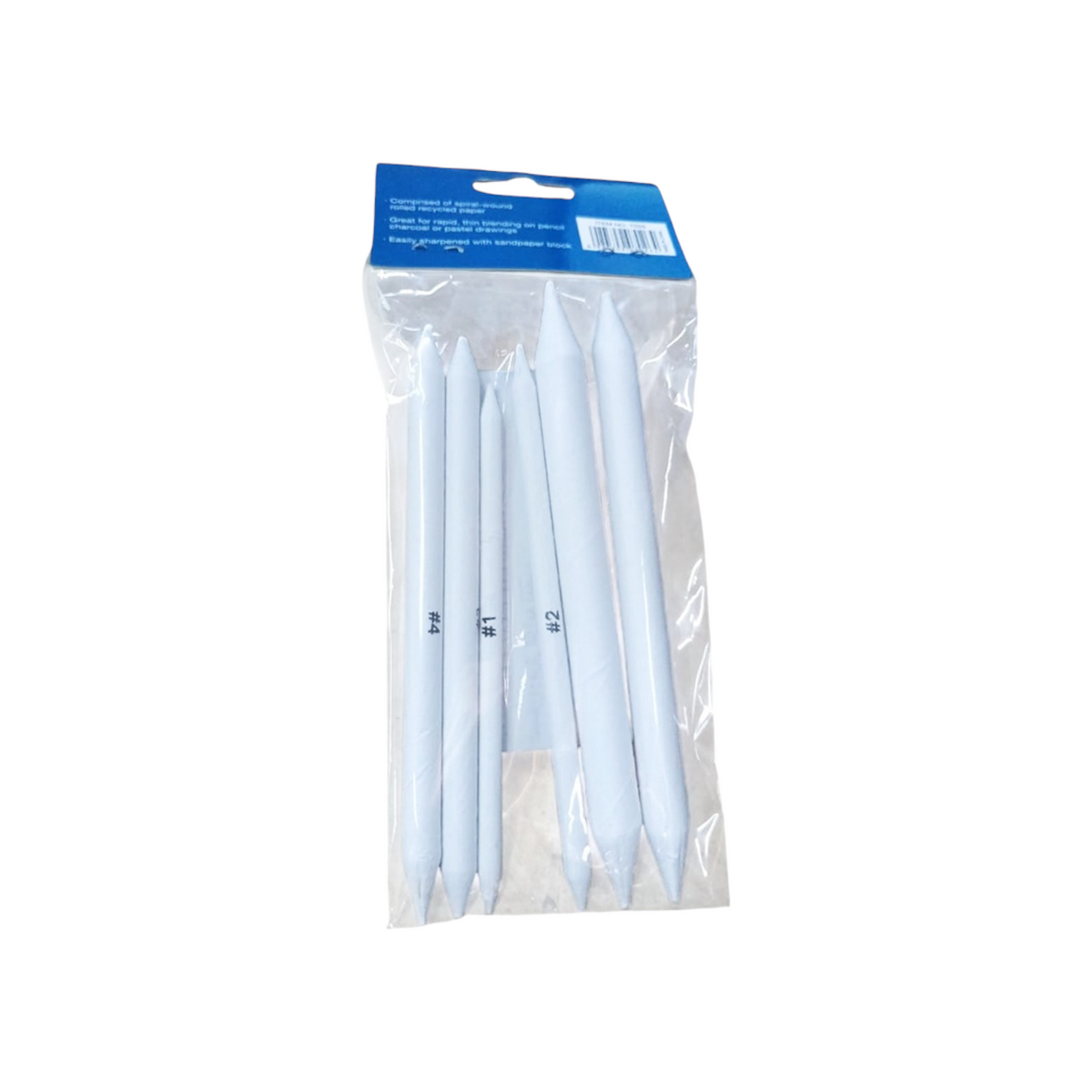 Sinoart Blending Stumps and Tortillions for Sketching Set 6 Pieces Sizes 1–6 - Model T026