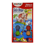 Fatih F907 Water Color With Brush – 21 Colors – (30 Mm Tablet)