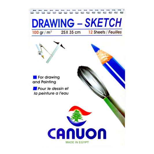 Canuon Sketchbook 12 Sheets 100 gsm White B4