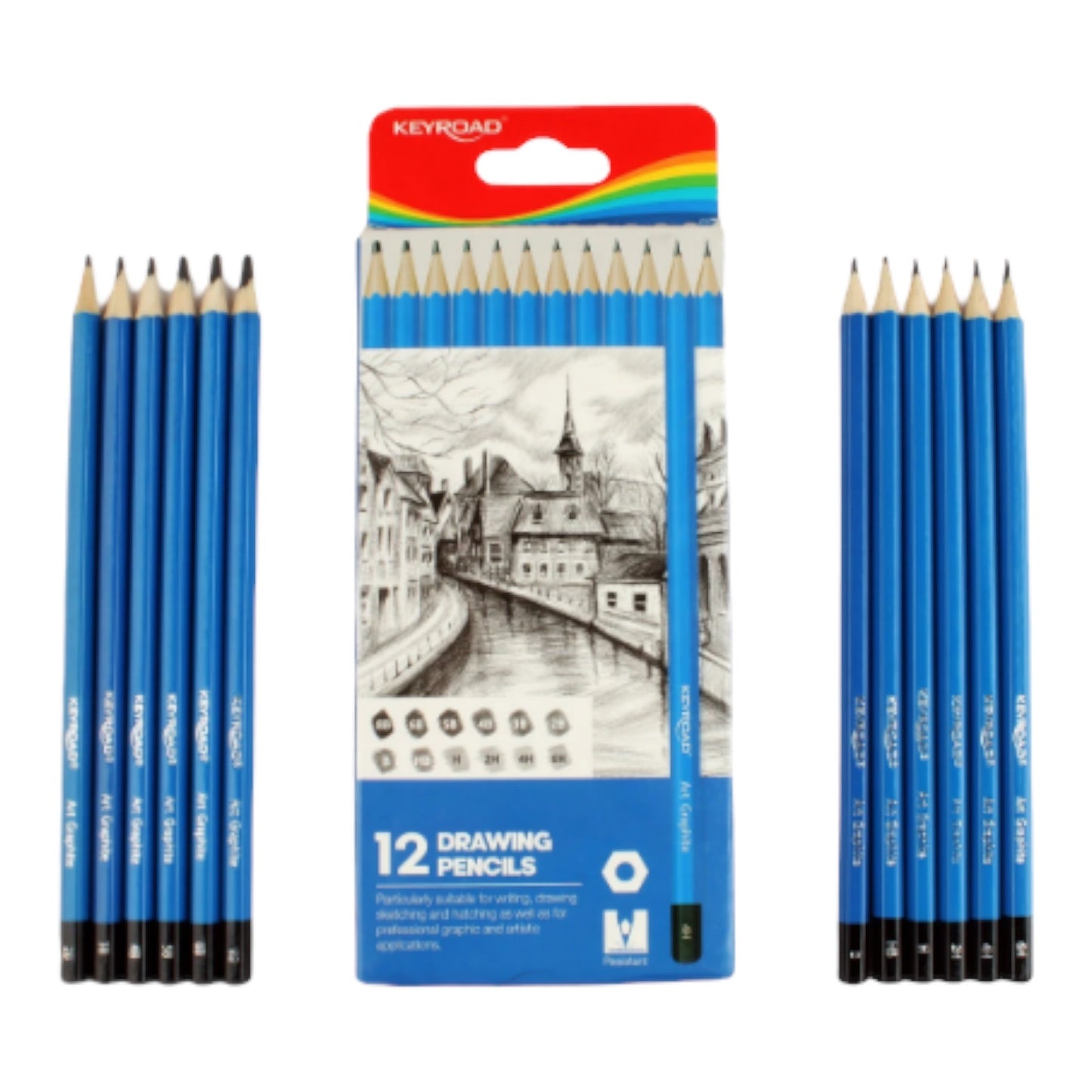 Keyroad 12 Graphite Drawing Pencil Set