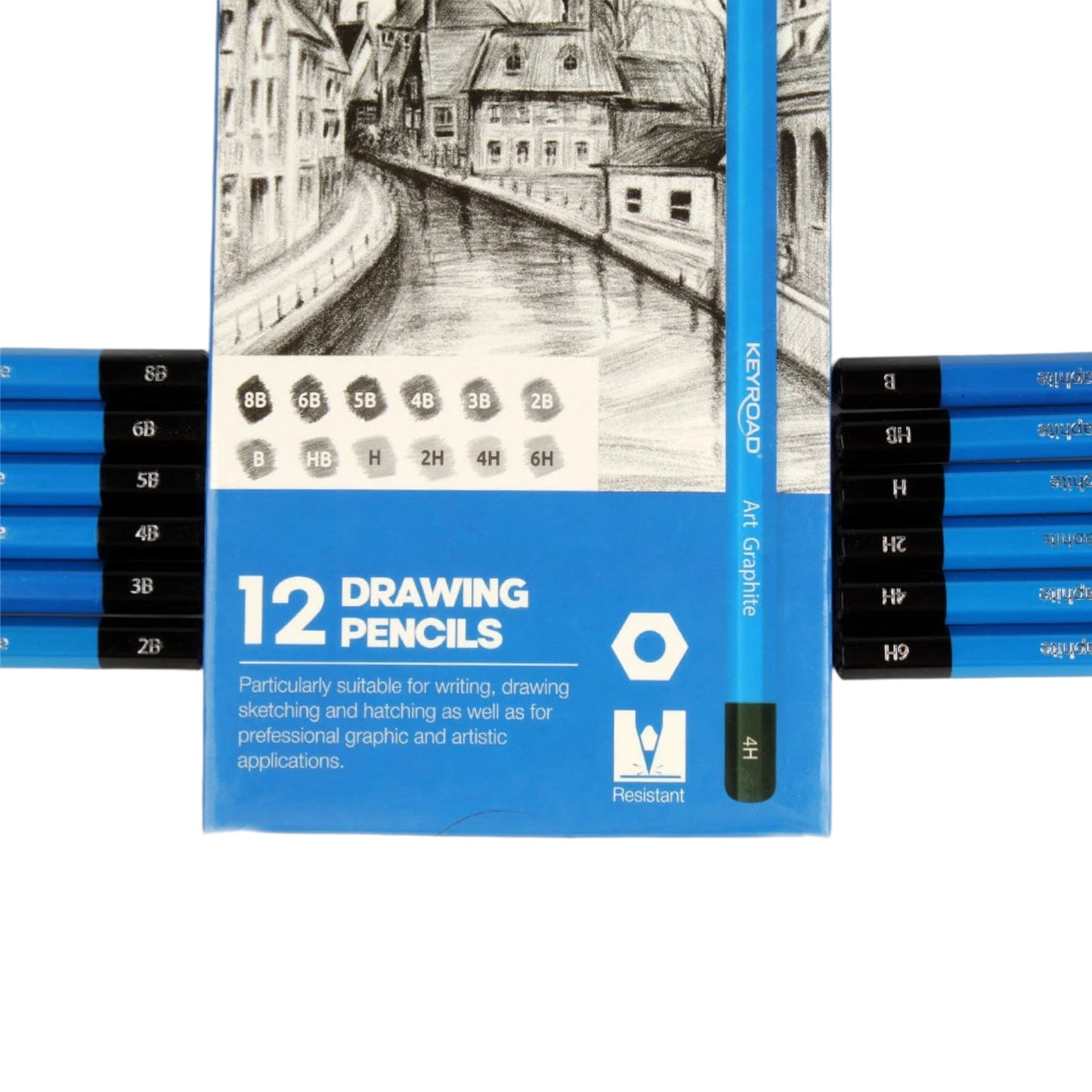 Keyroad 12 Graphite Drawing Pencil Set