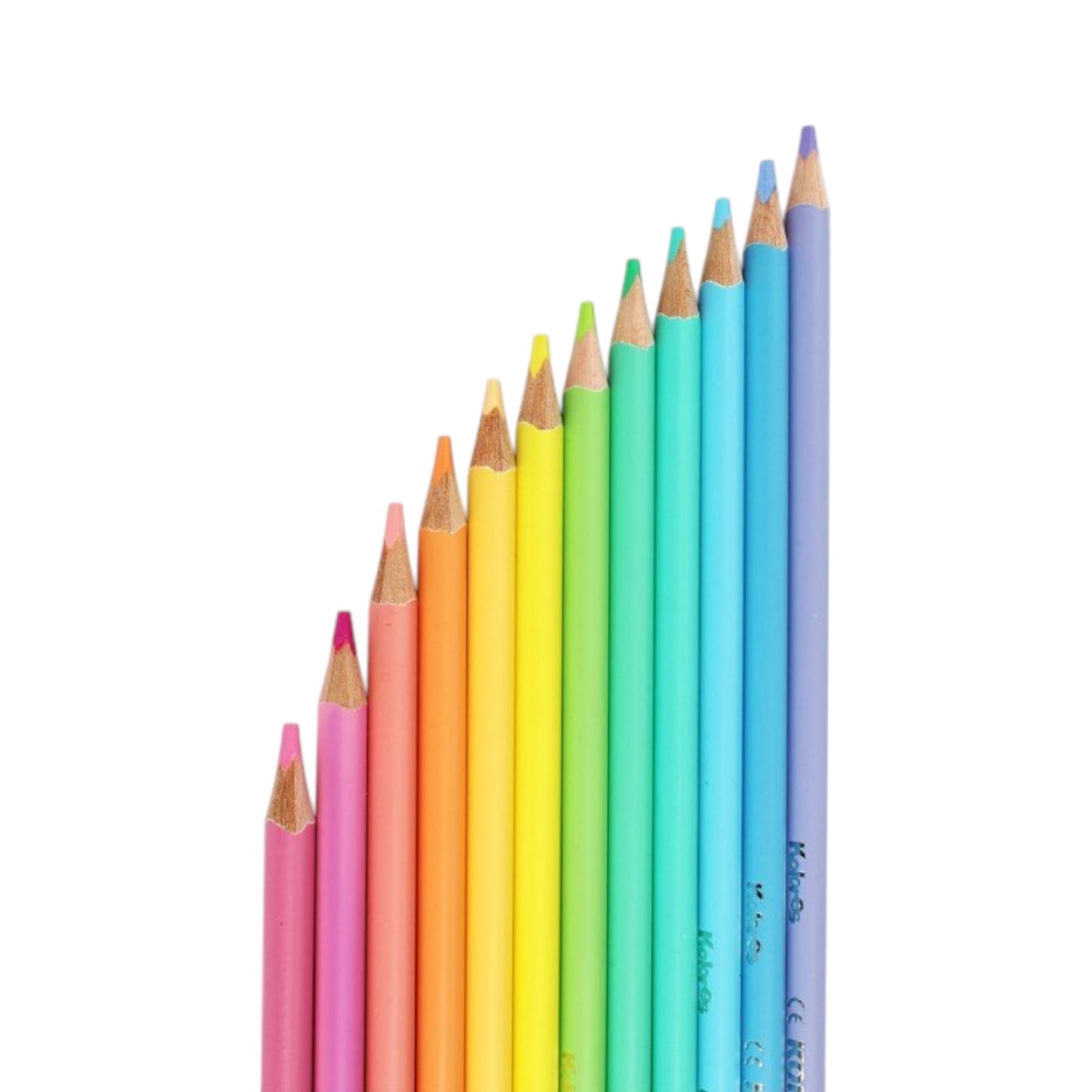 Kores  Wooden pencils, 12 pieces, Pastel