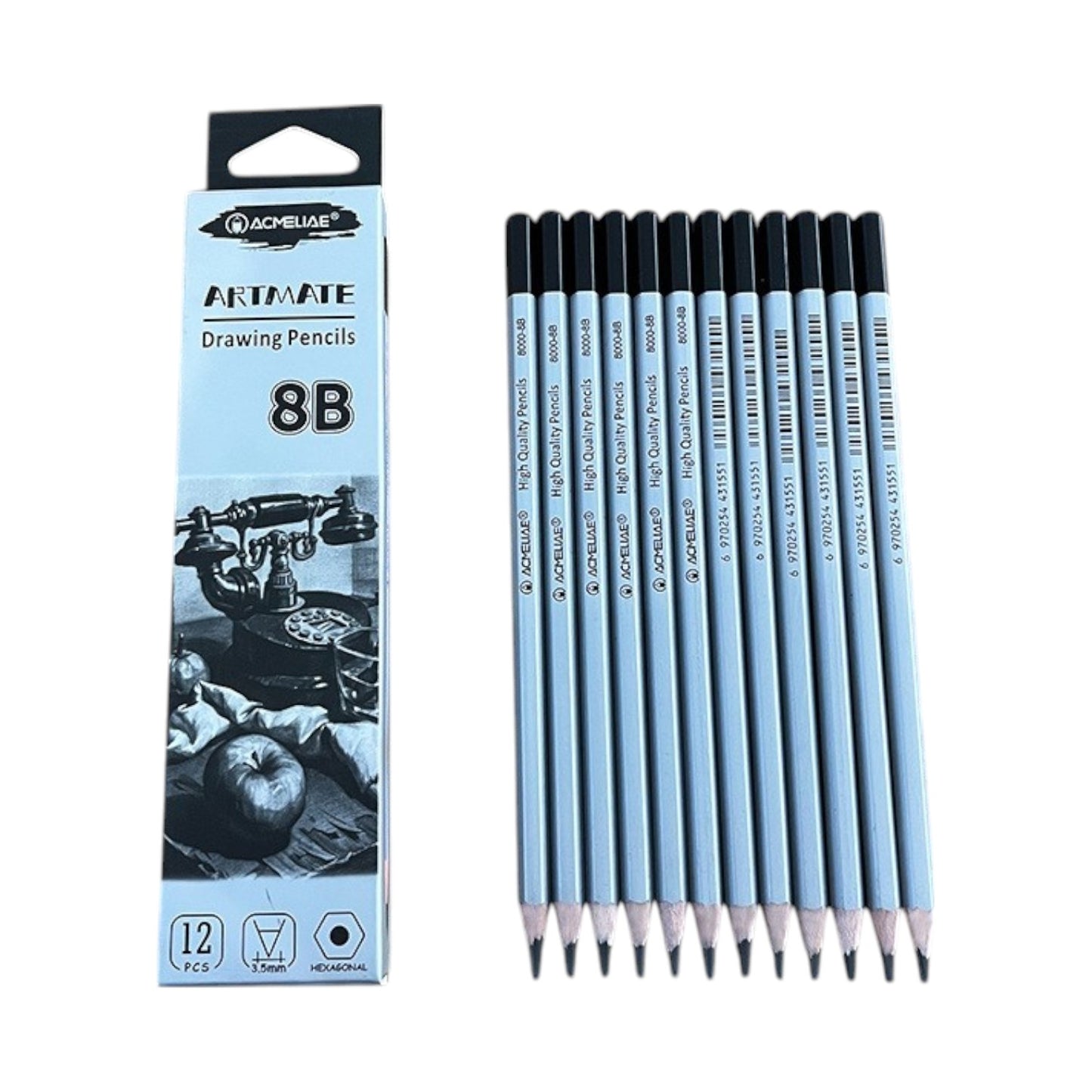 Acmeliae Hexagonal Graphite Pencil Graded Model 8000 Pen