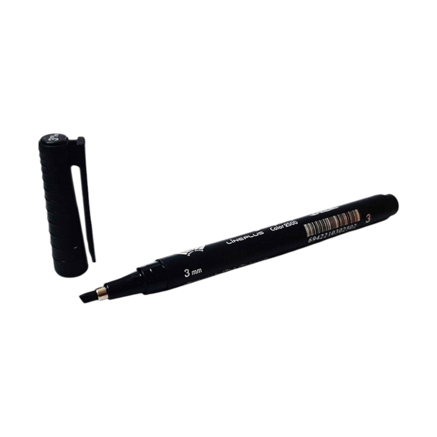 Elkhataat Calligraphy Pen, 2500 - 3.0 mm, Set of 12 Pieces - Black