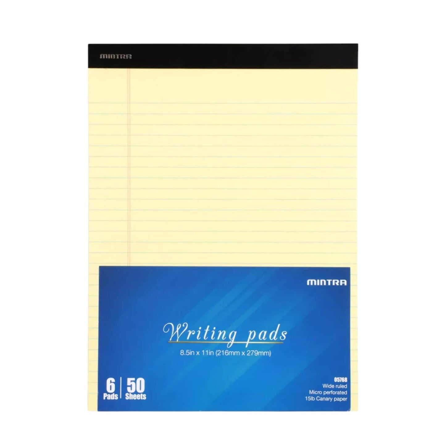 Notepad Pin 50 lined paper Yellow A4 Mintra