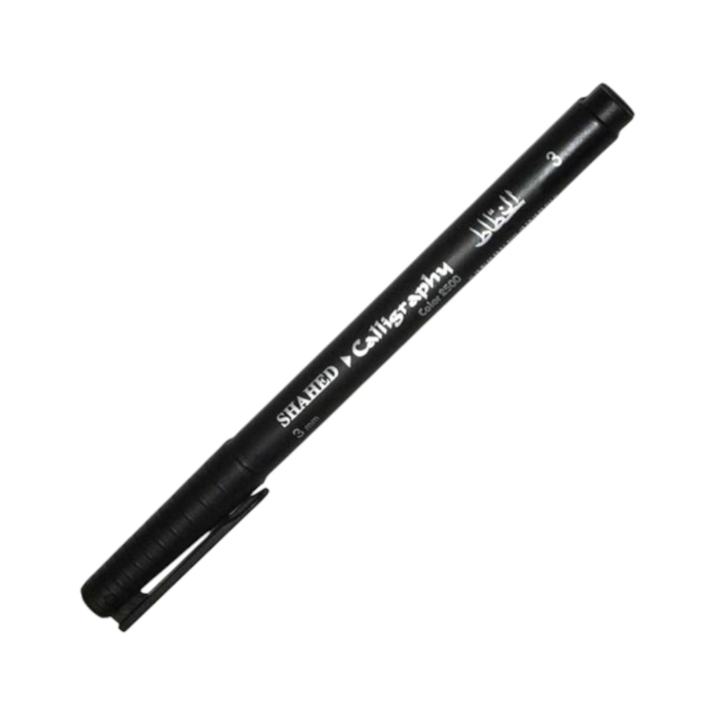 Elkhataat Calligraphy Pen, 2500 - 3.0 mm, Set of 12 Pieces - Black