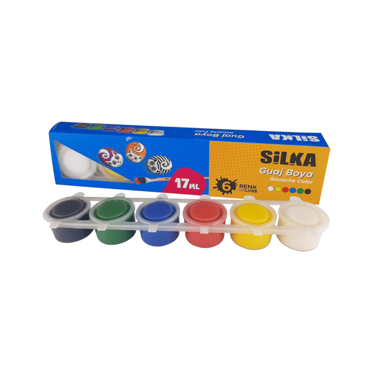 Silka 999 gouache Paint, 17ml – Set of 6 Colors