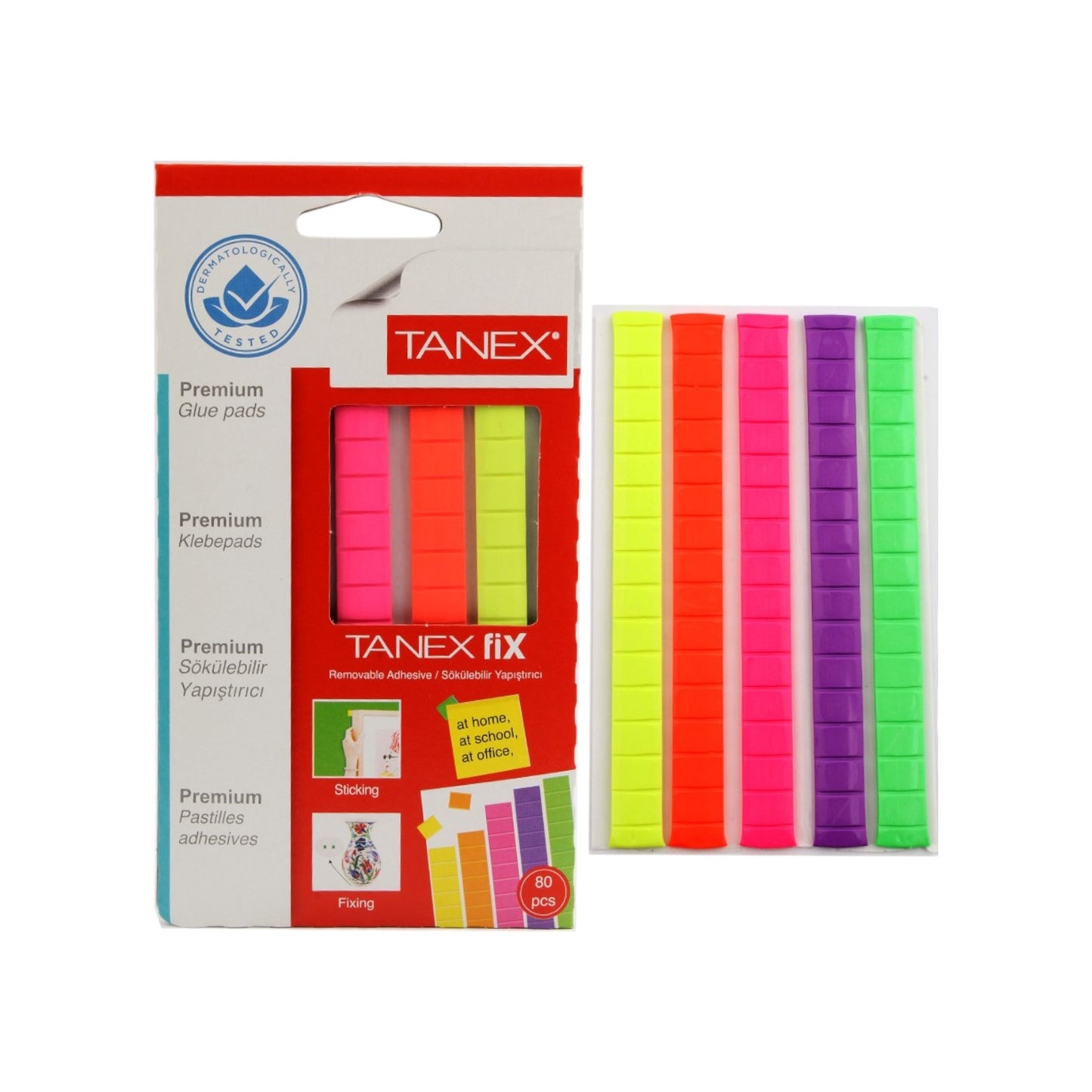 Adhesive Paste 50 g 80 pcs multicolor - Tanex