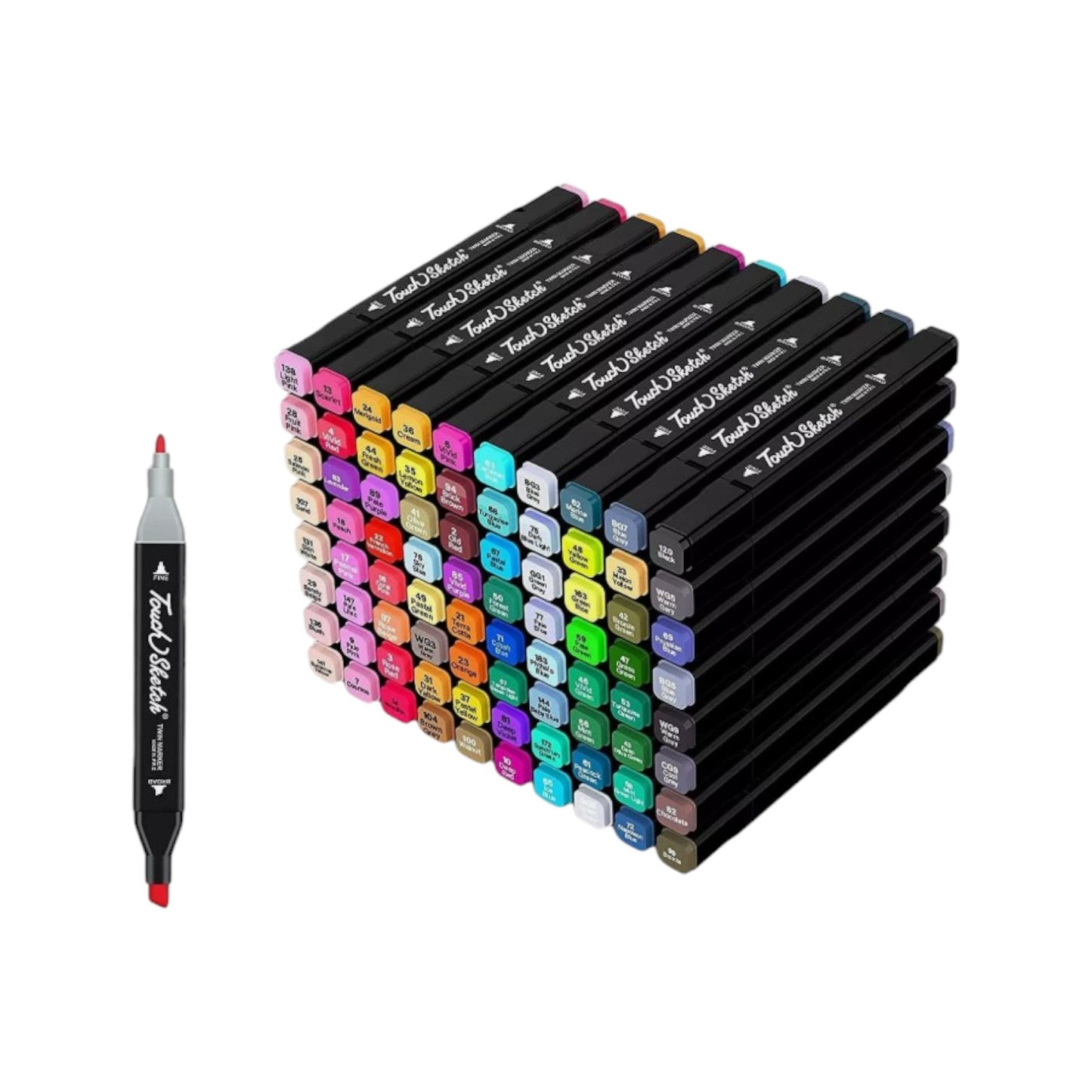 Markers Brush Dual Tip Brush & Chisel Tip Art Marker