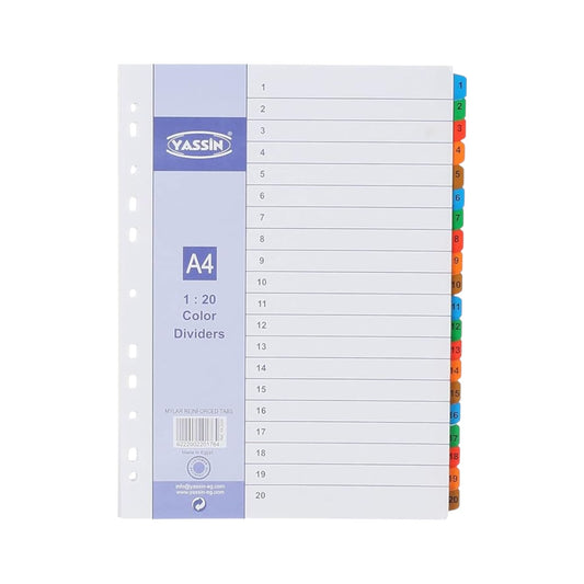 Yassin Classic A4 Color Divider - 20 Sections
