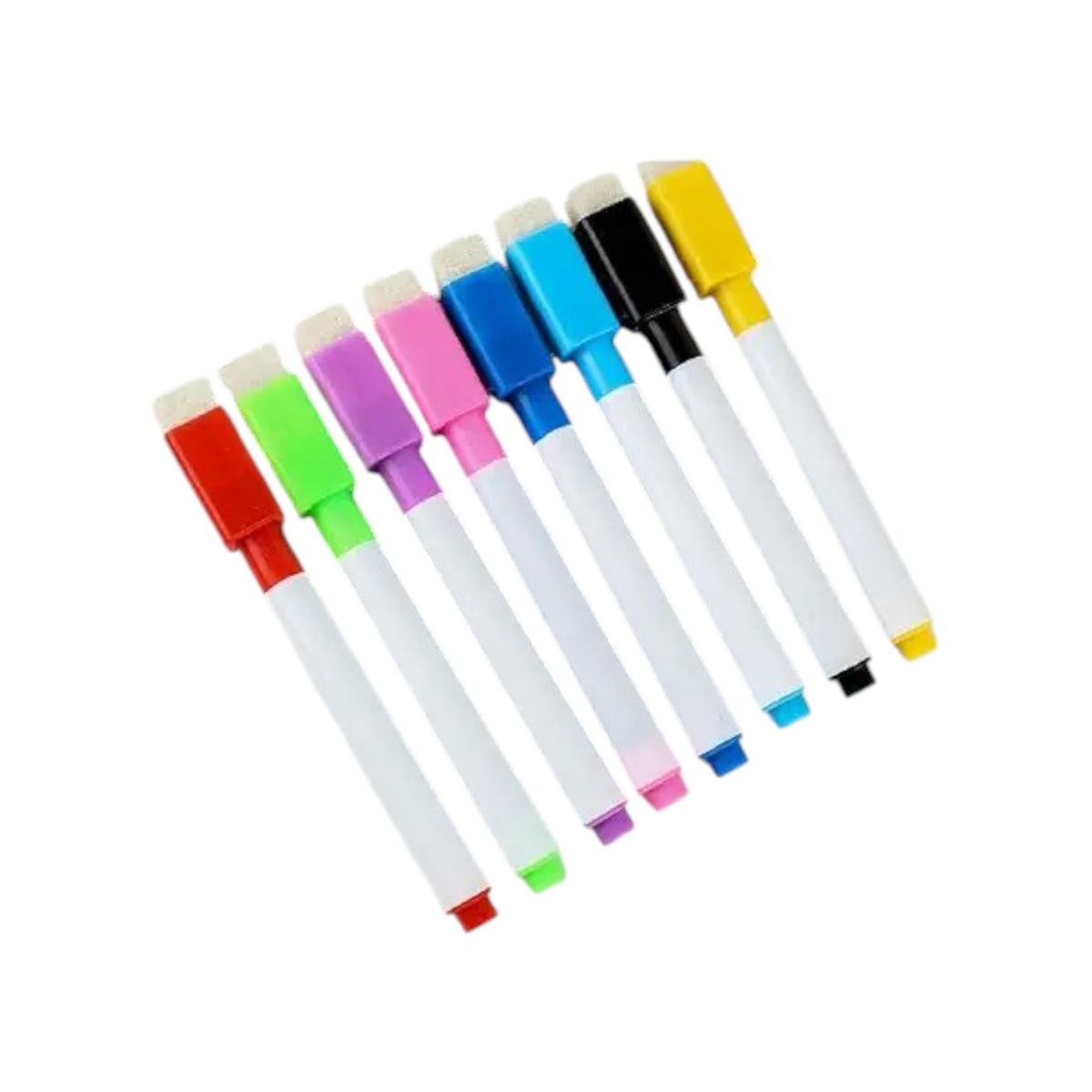Classroom Whiteboard Markers Black with Built-in Eraser