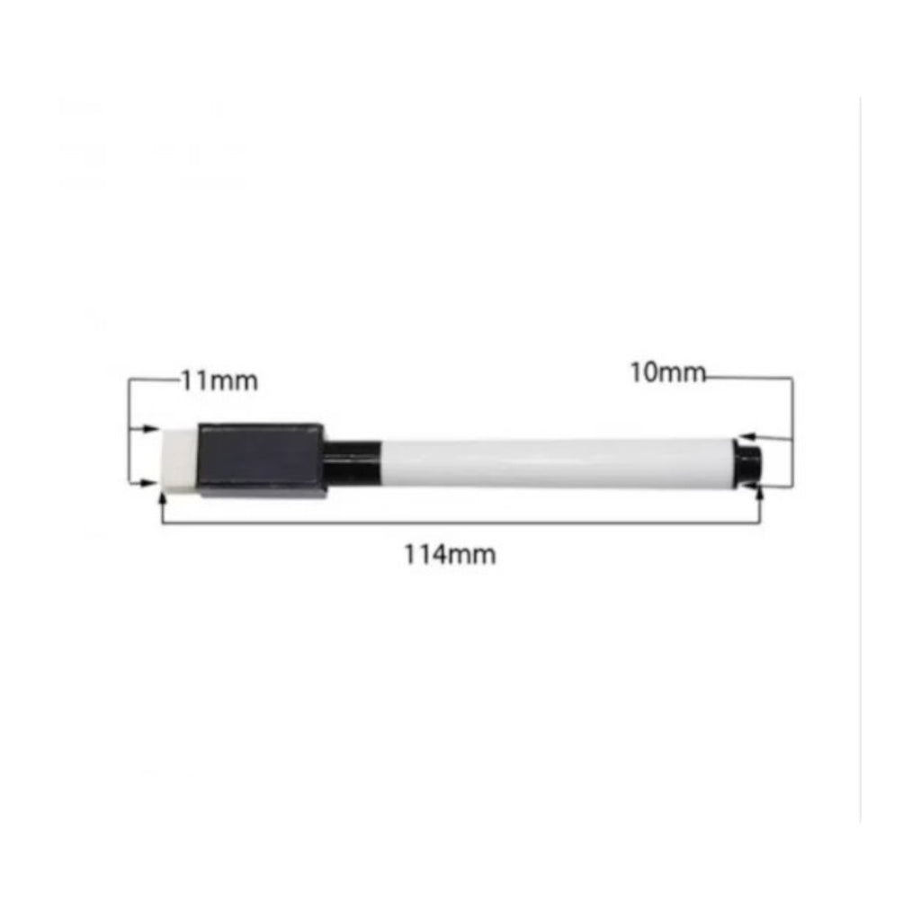 Classroom Whiteboard Markers Black with Built-in Eraser
