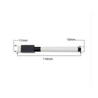 Classroom Whiteboard Markers Black with Built-in Eraser