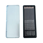 Acmeliae Hexagonal Pencil Set – 8 Pencils – Tin Box – Grades 2H to 8B – Model 43003