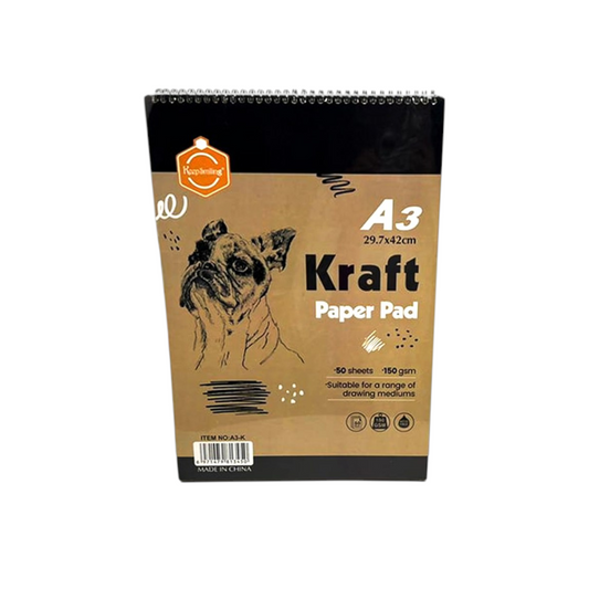 A3 Keep Smiling Note Wire 50 Sheet Kraft 150g