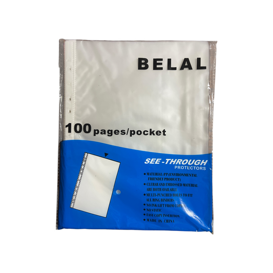 OBO Belal 1140 Transparent Pocket File High Quality A4 100 Pages - 0.04 mm