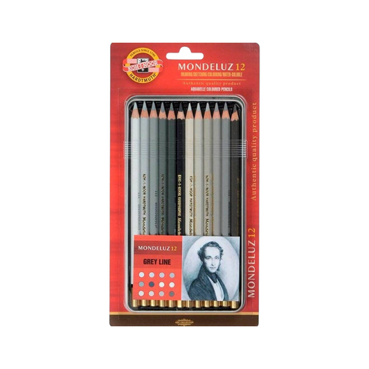 Koh-i Noor Set Aquarel Pencils 3722 12 Gray Line