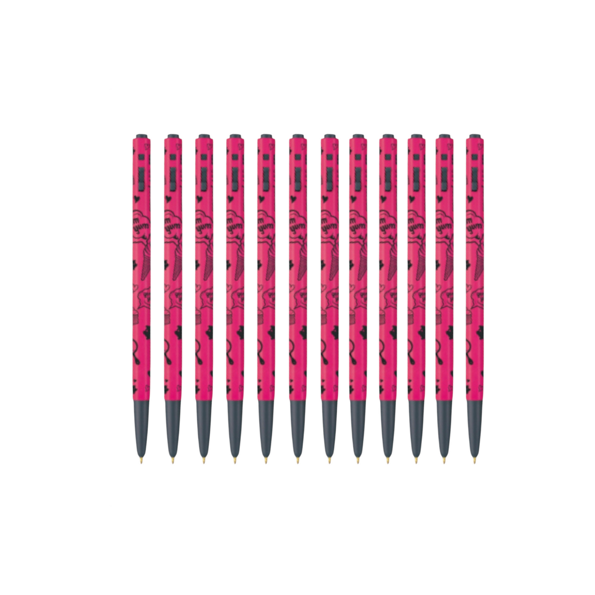 Monami Oil pen 153 cartoon 0.5mm Red
