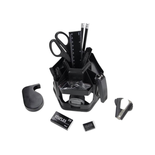 A movable Plastic Desk Organizer - Comes With Various Tools