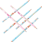 Deli-EC058-HB Graphite Pencil with Eraser, 8 mm Diamter x 188 mm Length, Assorted