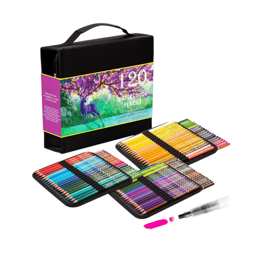 Kalour Premium Professional Colored Pencil Set with Canvas Bag 120-Pieces