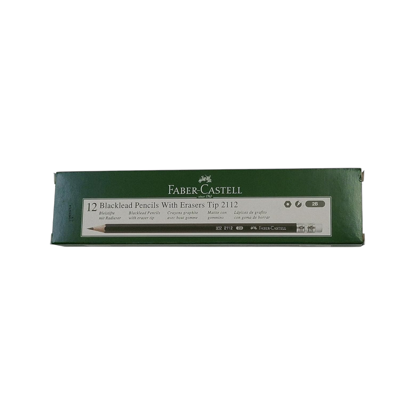 Faber-Castell Blacklead Pencil With Eraser 2B Tip 2112