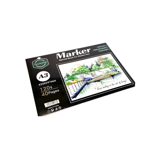 Keep Smiling A3 Marker Sketch Book, 40 Pages, 120gsm, 420 x 297mm