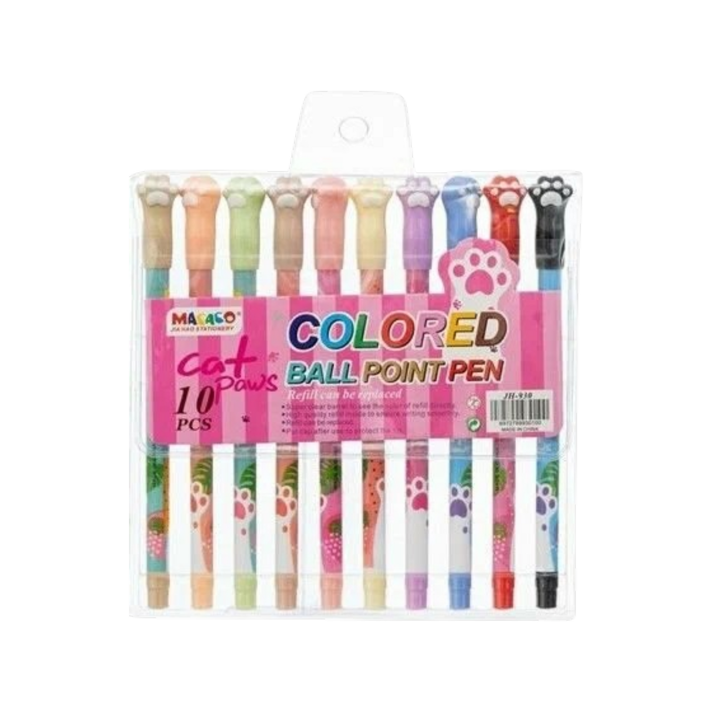 Macaco "Cat Paws" colored ballpoint pens