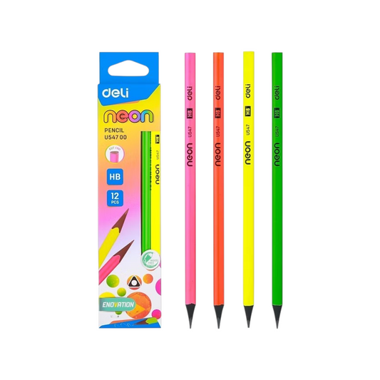 Deli Neon HB Pencil U54700 – 12 Pcs