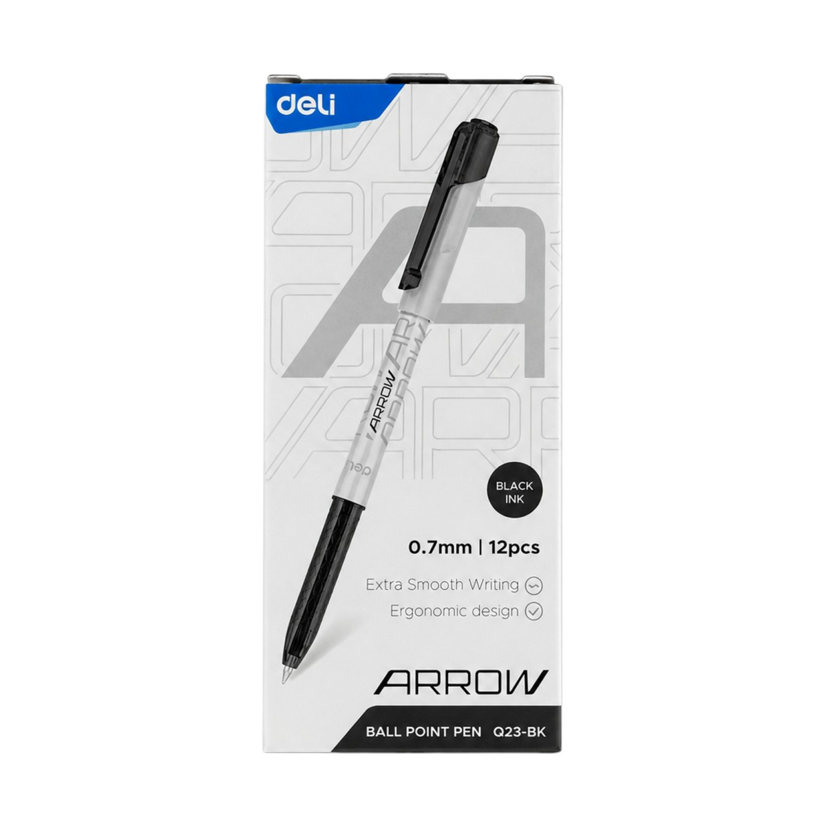 Deli Arrow Ball Point Pen Set 0.7mm Pack Of 12