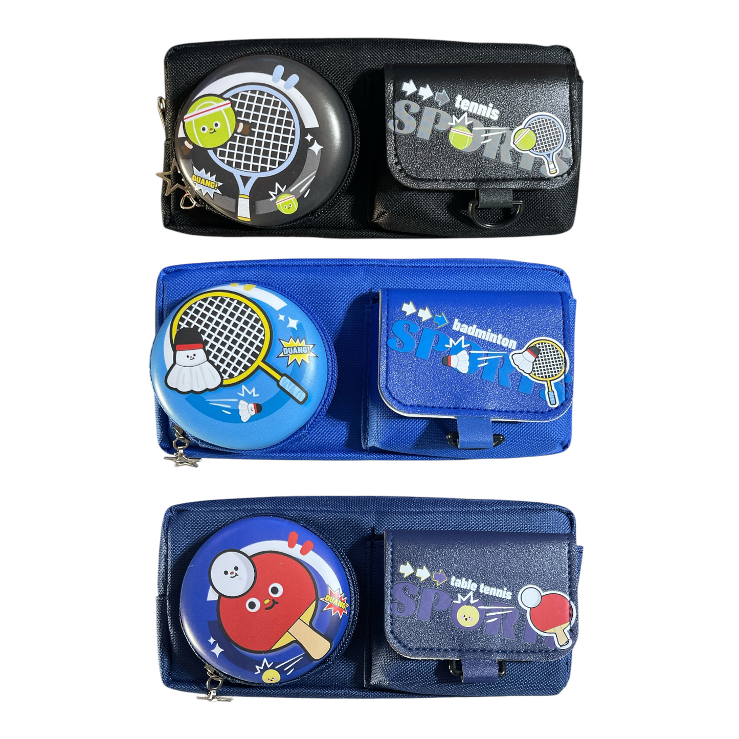 Badminton Sports Pencil Case – Large Capacity