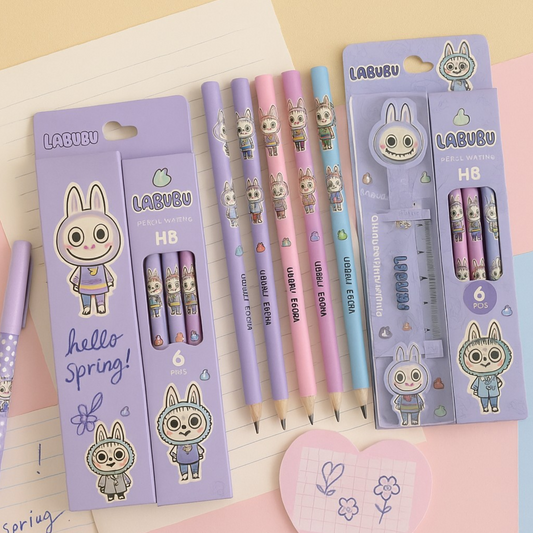 Lapopo Pen Set - 6 Pencils + Ruler