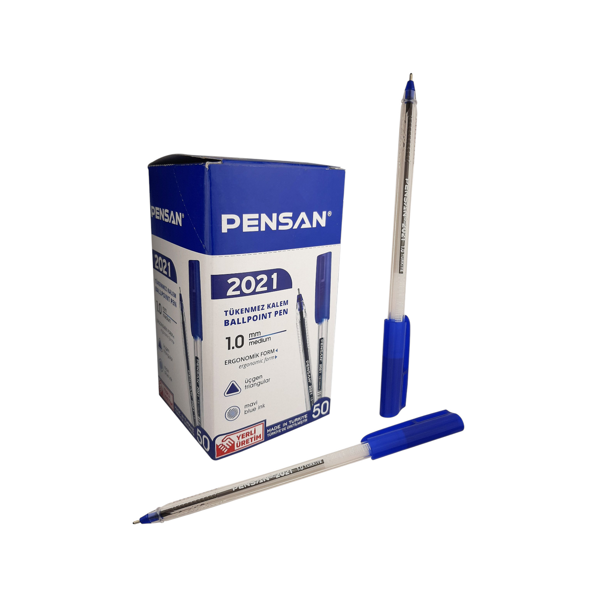 Pensan 2021 – 1.0 mm. Ballpoint Pen – Pack of 50-blue