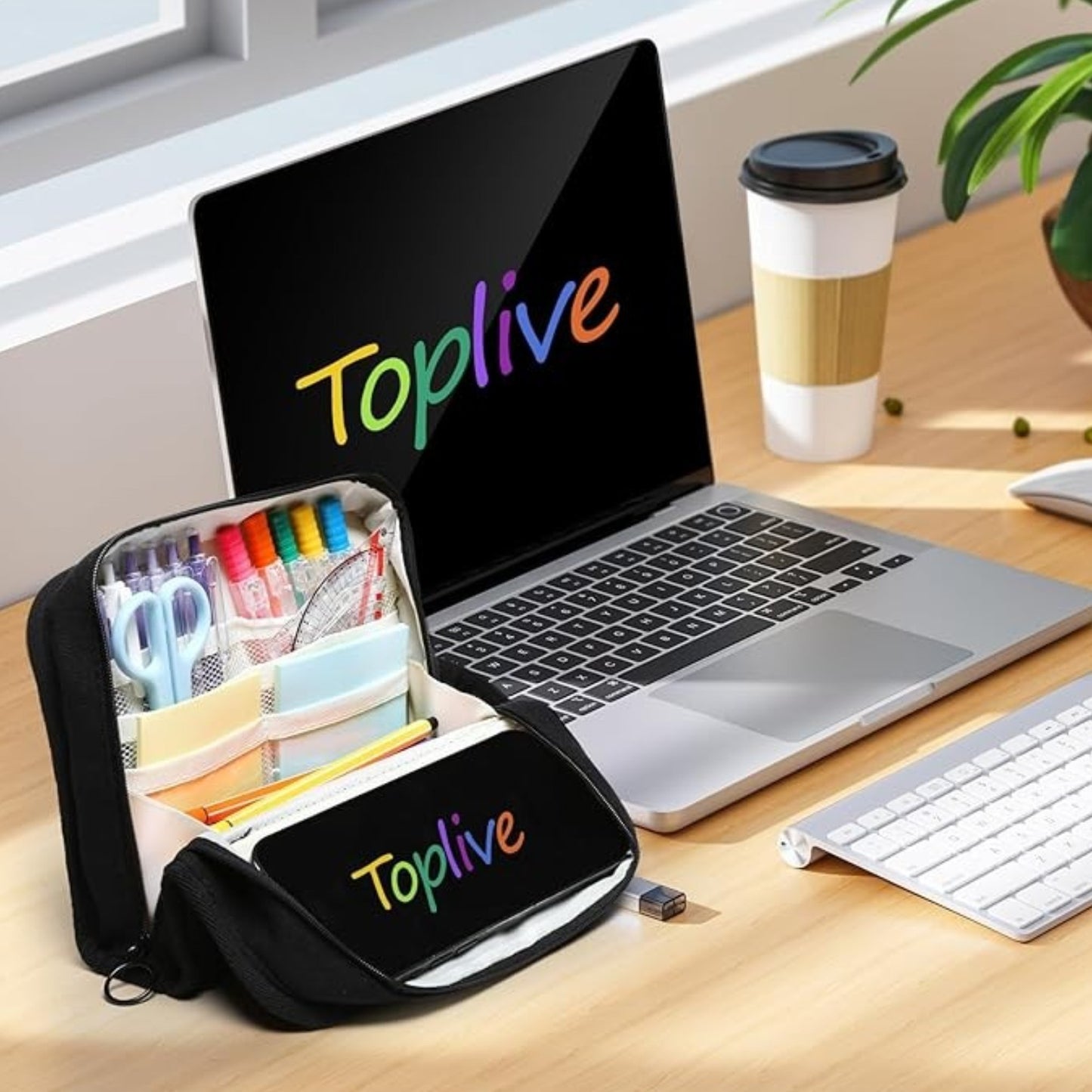 Large Pencil Case Organizer Pencil Case Aesthetic with 11 Zones