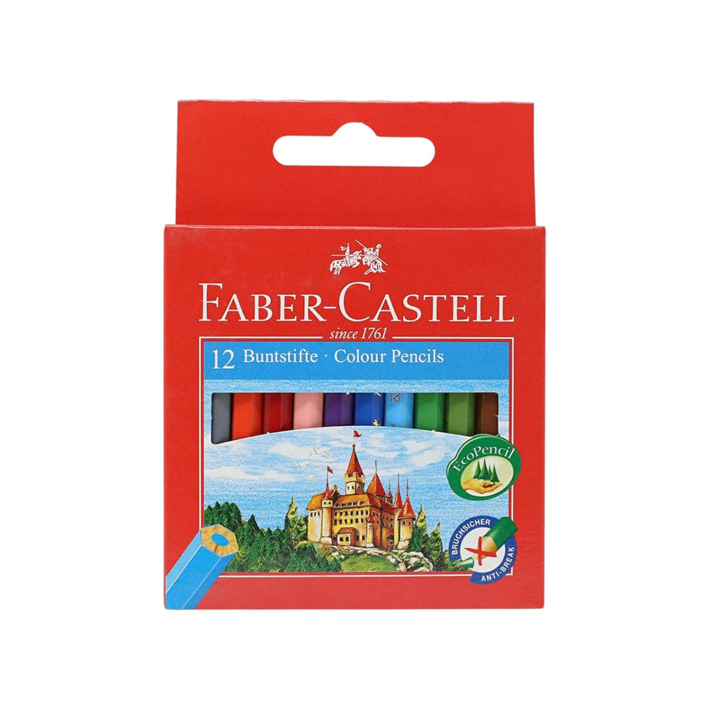 Faber Castell Wood Short Buntstifte Color Pencils 12 Color Pencils